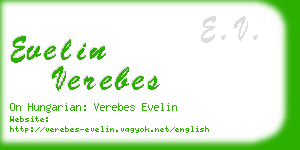 evelin verebes business card